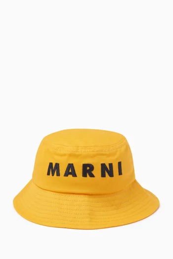 Logo Bucket Hat in Cotton