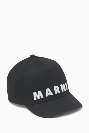 Logo Baseball Cap in Cotton