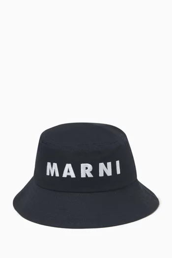 Logo Bucket Hat in Cotton