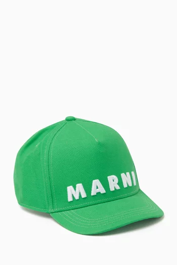 Logo Baseball Cap in Cotton