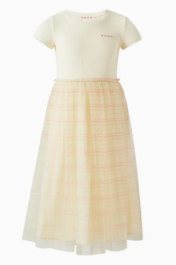 Logo Dress in Cotton-blend