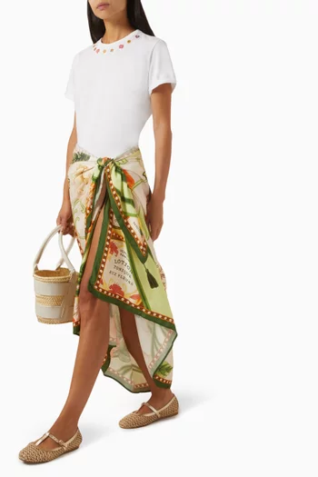 Marine Printed Pareo in Viscose