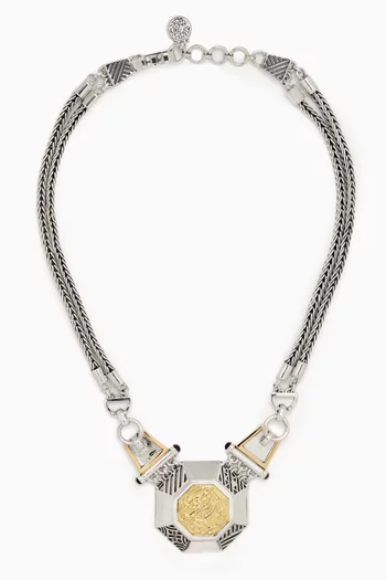 Classic Dimensional Necklace in 18kt Gold & Sterling Silver