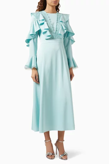 Lace-trim Maxi Dress