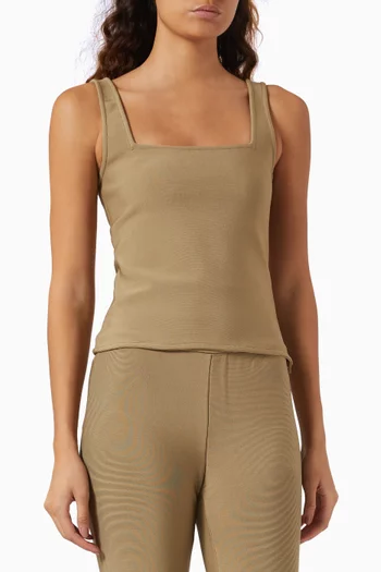 Vanessa Tank Top in Stretch Crepe