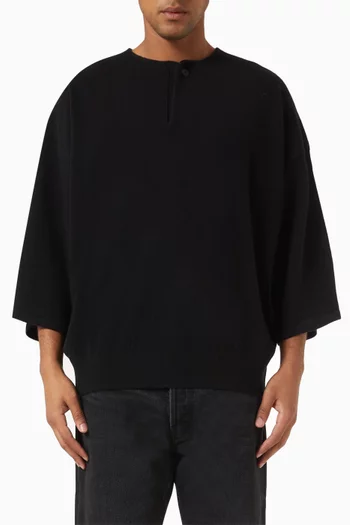 Henley T-shirt in Fine Knit