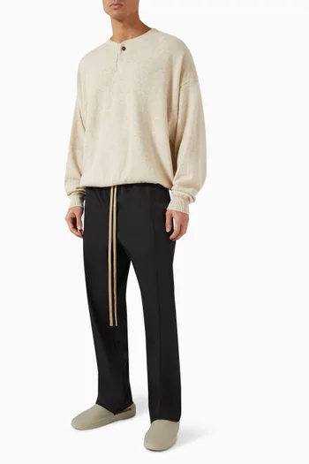 Henley Sweater in Cotton Knit