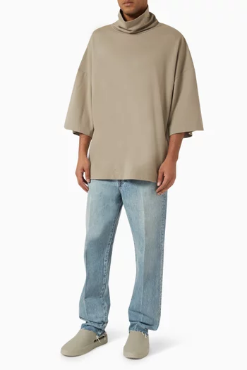 High Neck Shirt in Viscose-blend