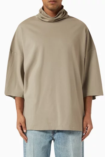 High Neck Shirt in Viscose-blend