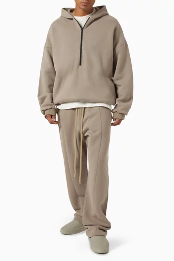 Half-zip Hoodie in Cotton-blend
