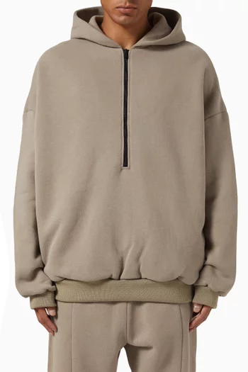 Half-zip Hoodie in Cotton-blend