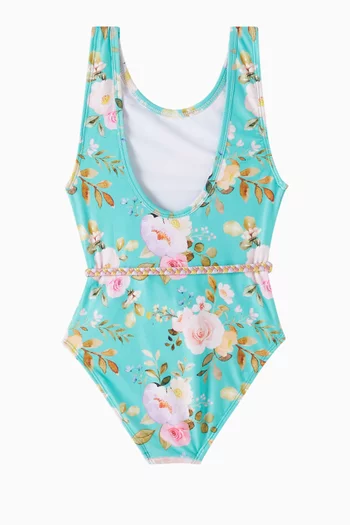 Floral Print One-piece Swimsuit