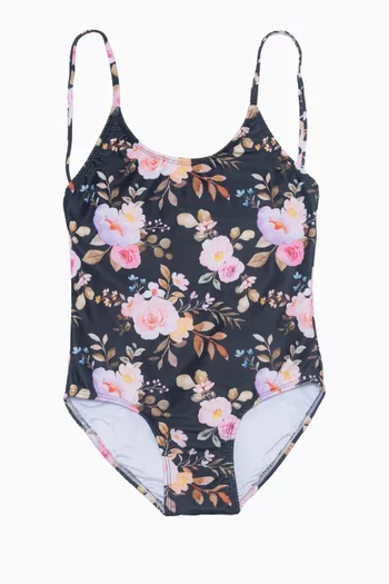 Floral Print One-piece Swimsuit
