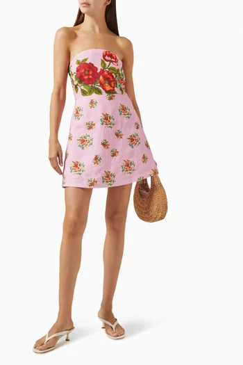 Beatrix Mini Dress in Linen