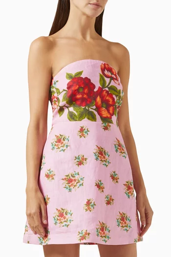 Beatrix Mini Dress in Linen