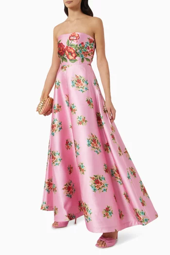 Audrey Maxi Dress in Taffeta