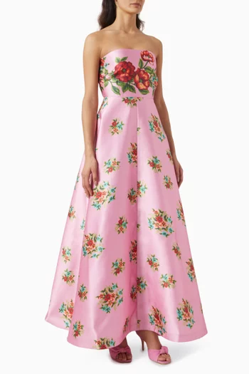 Audrey Maxi Dress in Taffeta