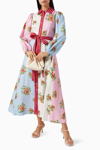 Lucille Midi Dress in Linen