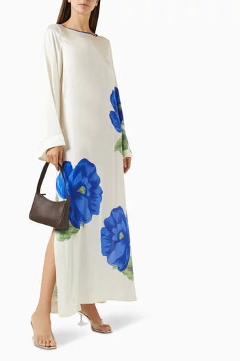 Heidi Maxi Dress in Silk-viscose Blend