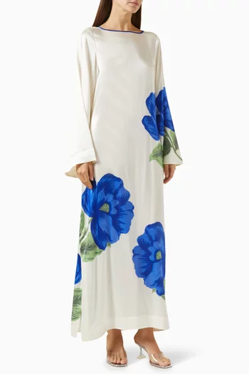 Heidi Maxi Dress in Silk-viscose Blend