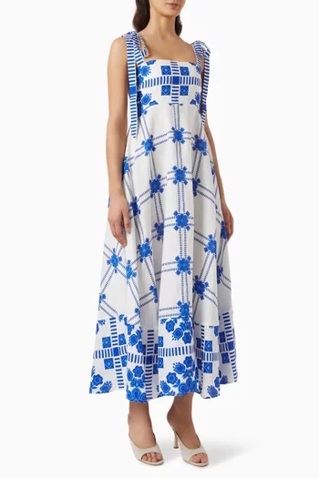 Pippa Midi Dress in Linen