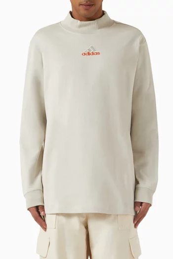 Mock Neck Q1 T-shirt in Cotton