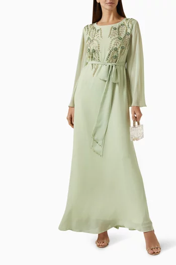 قفطان مطرز بحزام