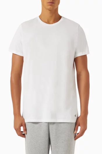 Crew Neck T-shirt in Cotton-jersey, Set of 3