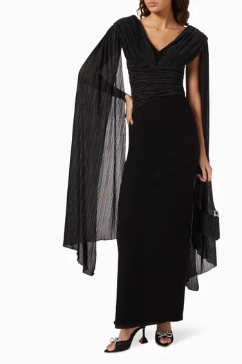 Mantella Slit Sleeves Maxi Dress