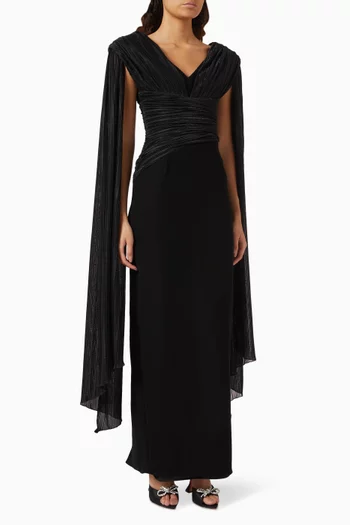 Mantella Slit Sleeves Maxi Dress