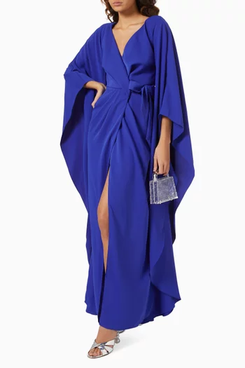 Waterfall Belted Maxi Dress