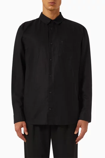 Button-up Shirt in Linen-blend