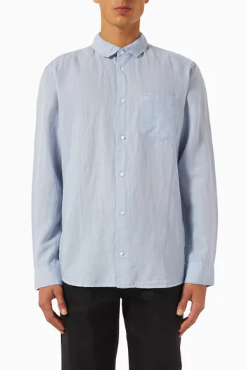 Button-up Shirt in Linen-blend