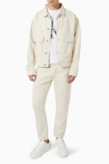 Minimal Trucker Jacket in Denim