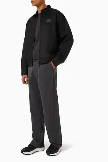 Wing Collar Jacket in Cotton Blend