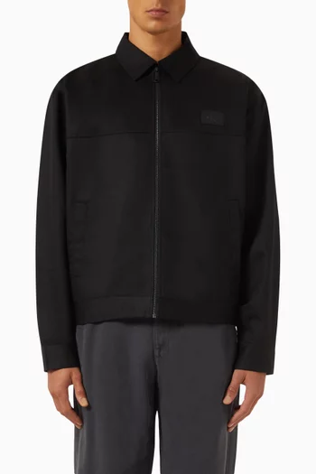 Wing Collar Jacket in Cotton Blend