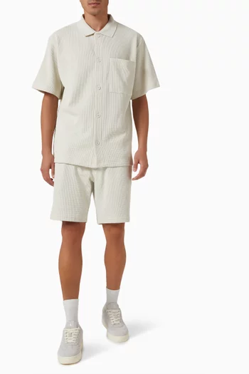 Chunky Waffle Shorts in Cotton