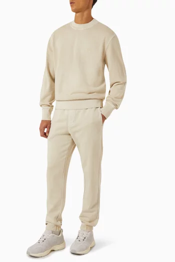 Washed Sweatpants in Cotton Loopback Terry