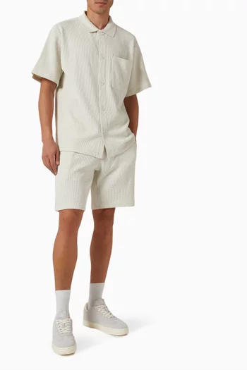 Chunky Waffle Overshirt in Cotton