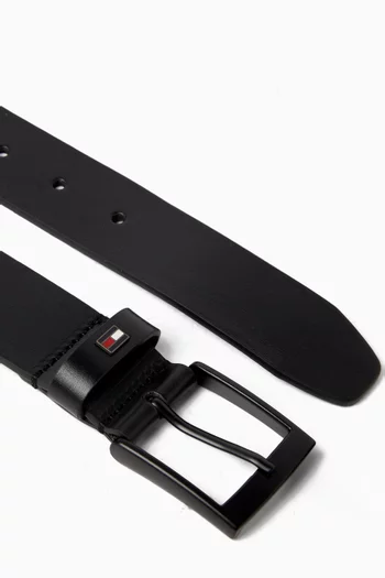 حزام بحلية العلم المطلية بالمينا جلد