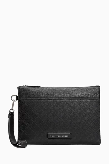 TH Monogram Pouch in Faux Leather