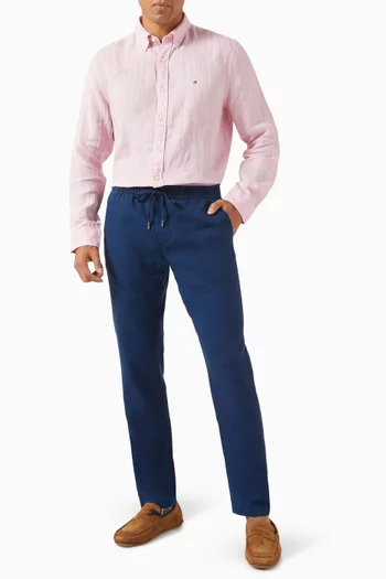 بنطال شينو هارلم بساق واسعة تضيق باتجاه الحافة