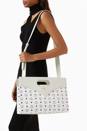 Diamond Crossbody Bag in Visetos Canvas