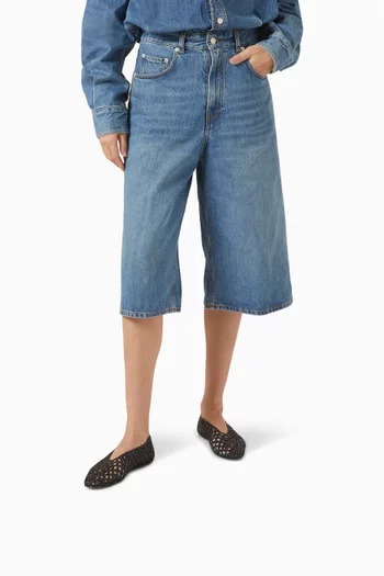 حذاء باليرينا ساوث بكعب مسطح جلد مجدول