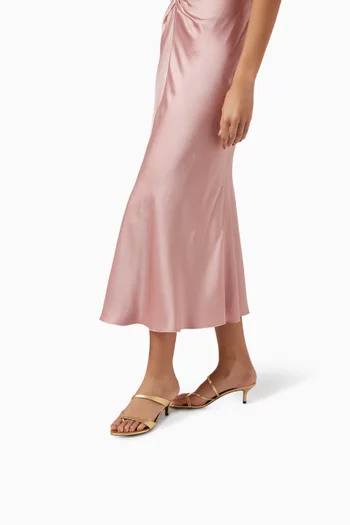 Heath 60 Sandals in Metallic Leather