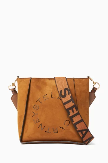 Mini Logo Crossbody Bag in Alter Suede