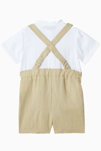 Trompe L'oeil Jumpsuit in Linen