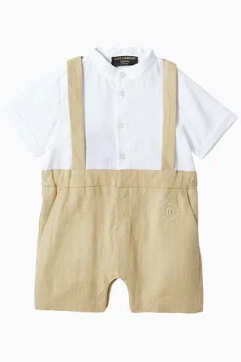 Trompe L'oeil Jumpsuit in Linen
