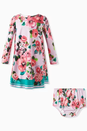 Floral-print Dress in Viscose