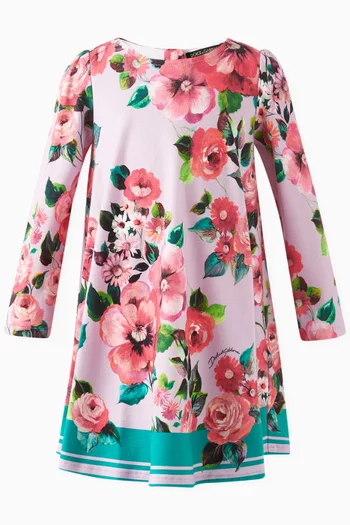 Floral-print Dress in Viscose